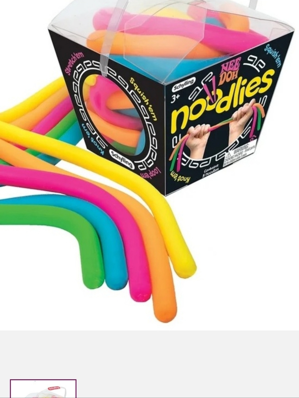Schylling NeeDoh Noodles Stretchy Sensory Toy - Multicolor